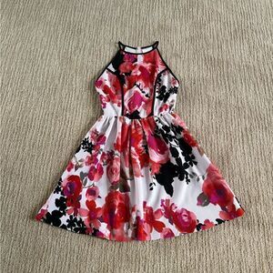 love…ady Floral Fit and Flare Textured Dress